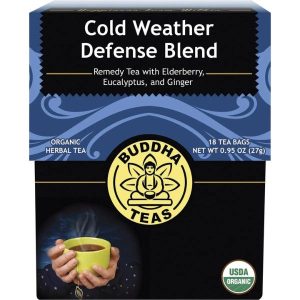 A caffeine free tea crafted with elderberry, eucalyptus & ginger offering immune-boosting properties, perfect for winter months. 