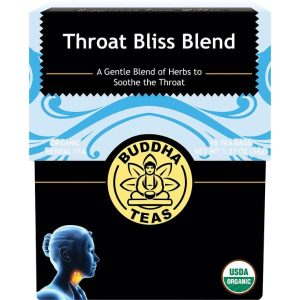 A bold flavoured, caffeine free tea with a gentle blend of herbs to soothe the throat. 