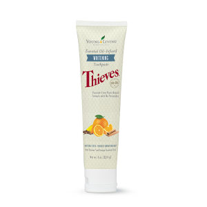 Designed to whiten teeth and fight plaque, Young Living Thieves Whitening Toothpaste uses pure and safe ingredients for a fresh smile.